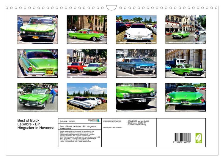 Produktbild: Best of Buick LeSabre - Ein Hingucker in Havanna (Wandkalender 2026 DIN A3 quer), CALVENDO Monatskalender