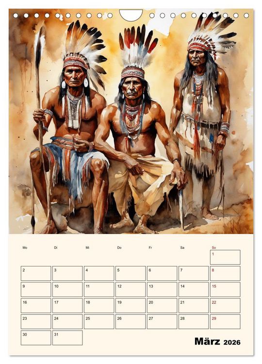Produktbild: Indianische Kultur (Wandkalender 2026 DIN A4 hoch), CALVENDO Monatskalender