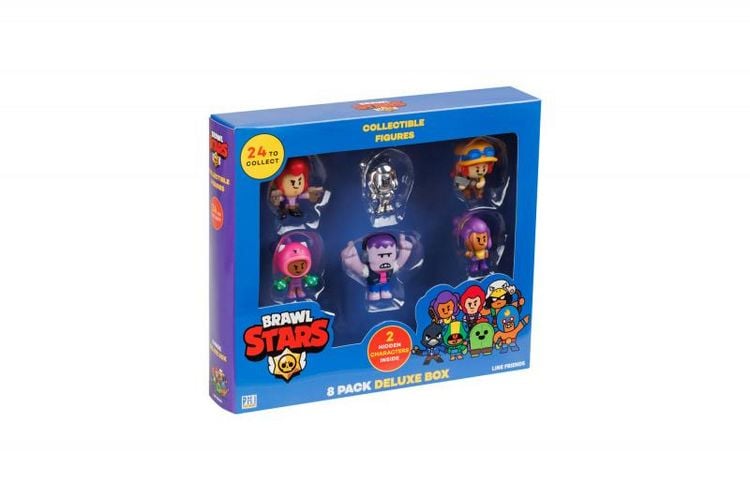 Produktbild: Brawl Stars Figuren 8er Pack Deluxe Geschenkverpackung inkl. 2 seltene, 4 cm