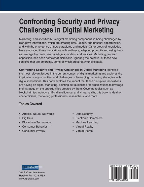 Produktbild: Confronting Security and Privacy Challenges in Digital Marketing