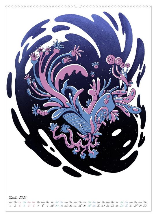 Produktbild: Alien Space Plants (High Quality Premium Wall Calendar 2026 DIN A2 portrait),CALVENDO 12 Month Wall Calendar