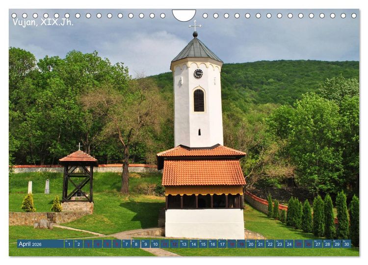 Produktbild: Serbien - Das Land der Kl&ouml;ster (Wandkalender 2026 DIN A4 quer), CALVENDO Monatskalender
