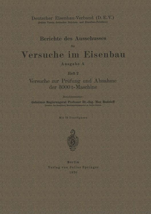 Produktbild: Berichte des Ausschusses f&uuml;r Versuche im Eisenbau