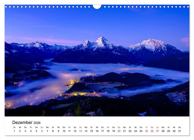 Produktbild: Berchtesgadener Berge im Licht (Wandkalender 2026 DIN A3 quer), CALVENDO Monatskalender