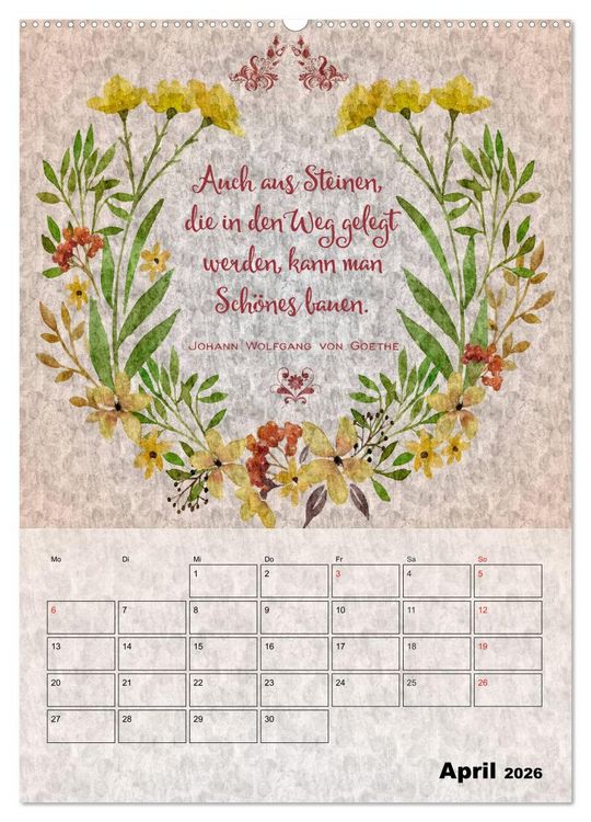 Produktbild: Lebensweisheiten zum Reflektieren (hochwertiger Premium Wandkalender 2026 DIN A2 hoch), Kunstdruck in Hochglanz