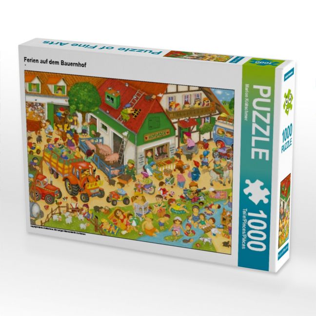 Produktbild: CALVENDO Puzzle Ferien auf dem Bauernhof | 1000 Teile Lege-Gr&ouml;&szlig;e 64x48cm Foto-Puzzle f&uuml;r gl&uuml;ckliche Stunden