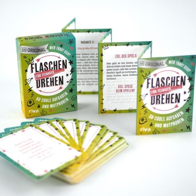 Produktbild: Flaschendrehen - F&uuml;r Teenager: 60 coole Aufgaben und Mutproben