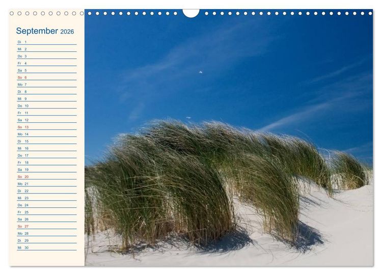 Produktbild: Urlaub auf Borkum (Wandkalender 2026 DIN A3 quer), CALVENDO Monatskalender