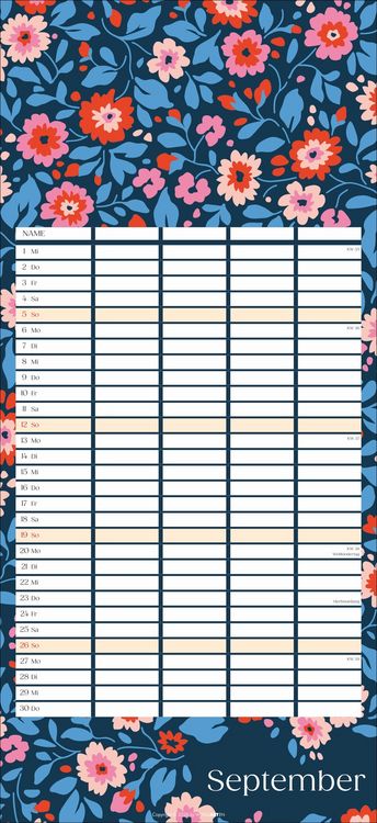 Produktbild: Floral total Familienplaner 2027