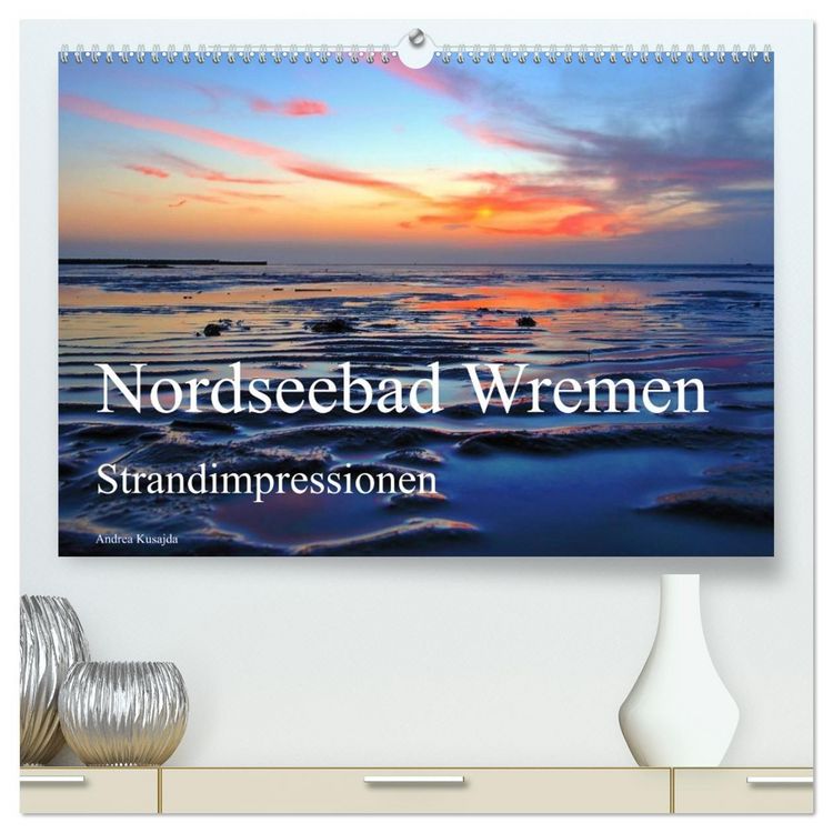 Produktbild: Nordseebad Wremen - Strandimpressionen (hochwertiger Premium Wandkalender 2026 DIN A2 quer), Kunstdruck in Hochglanz