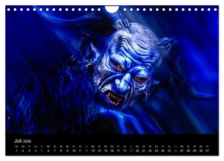 Produktbild: Perchten und Krampusse im Voralpenland (Wandkalender 2026 DIN A4 quer), CALVENDO Monatskalender