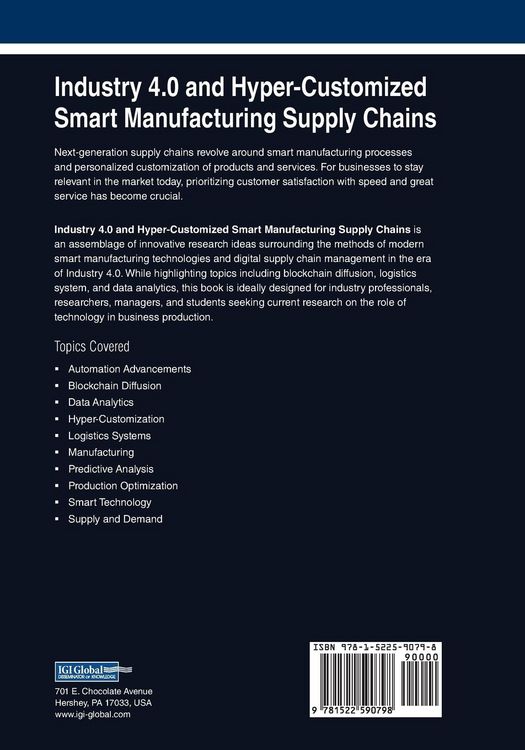 Produktbild: Industry 4.0 and Hyper-Customized Smart Manufacturing Supply Chains