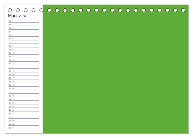 Produktbild: Farbiger Bastelkalender (Tischkalender 2026 DIN A5 quer), CALVENDO Monatskalender