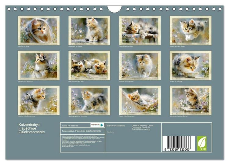 Produktbild: Katzenbabys. Flauschige Gl&uuml;cksmomente (Wandkalender 2027 DIN A4 quer), CALVENDO Monatskalender