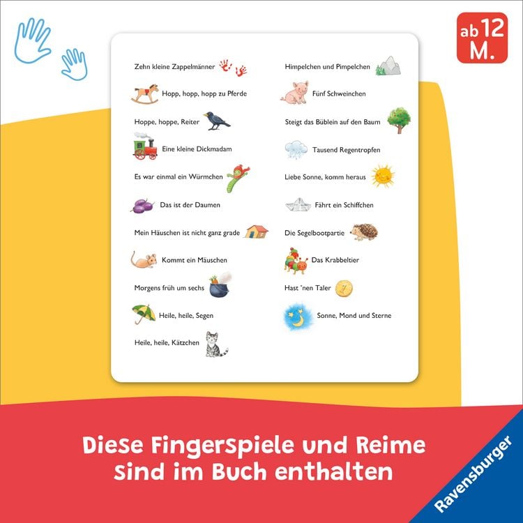 Produktbild: Meine erste Kinderbibliothek - Meine ersten Fingerspiele und Kinderreime