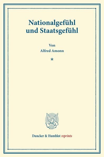 Produktbild: Nationalgef&uuml;hl und Staatsgef&uuml;hl.
