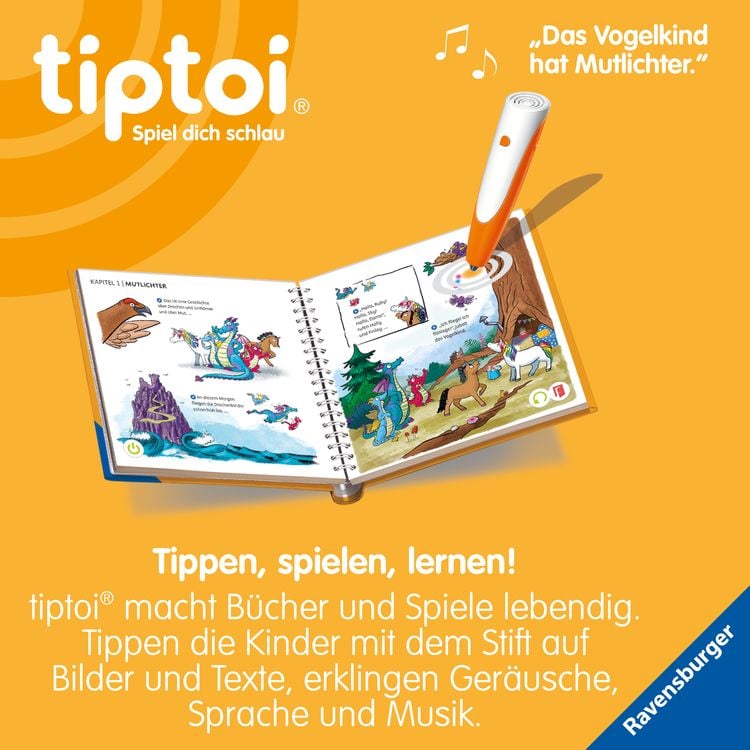 Tiptoi® Bildergeschichten über den Umgang mit Gefühlen - Darro Drache und die Sache mit dem Mut