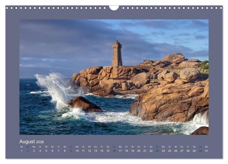 Produktbild: Leuchtt&uuml;rme - Wegweiser an der bretonischen K&uuml;ste (Wandkalender 2026 DIN A3 quer), CALVENDO Monatskalender