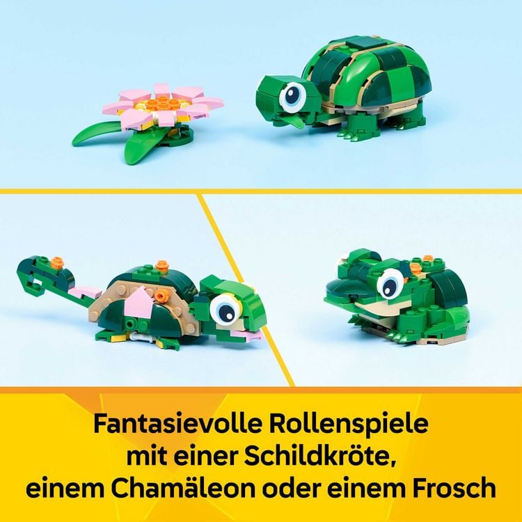 Produktbild: LEGO Creator 3-in-1-Set 31377 Schildkr&ouml;te mit Seerose, Modellbau ab 7