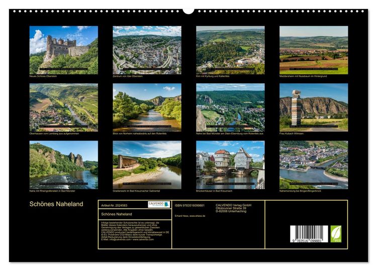 Produktbild: Sch&ouml;nes Naheland (hochwertiger Premium Wandkalender 2026 DIN A2 quer), Kunstdruck in Hochglanz
