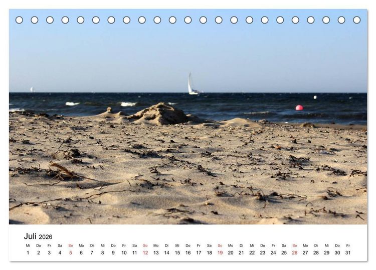 Produktbild: Ostseek&uuml;ste 2026 (Tischkalender 2026 DIN A5 quer), CALVENDO Monatskalender