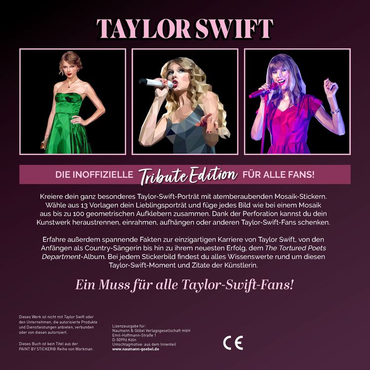 Produktbild: Taylor Swift Mosaik-Stickerbuch I Tribute Edition