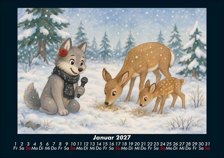 Produktbild: Rose entdeckt Tiere im Winter 2027 Fotokalender DIN A5