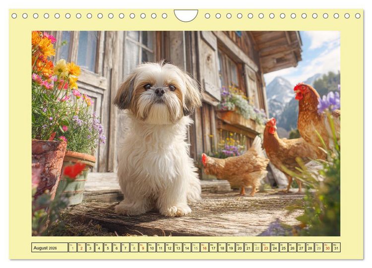 Produktbild: Shih Tzu Gl&uuml;ck. Zauberhafte Hunde im alpinen Wandergl&uuml;ck (Wandkalender 2026 DIN A4 quer), CALVENDO Monatskalender