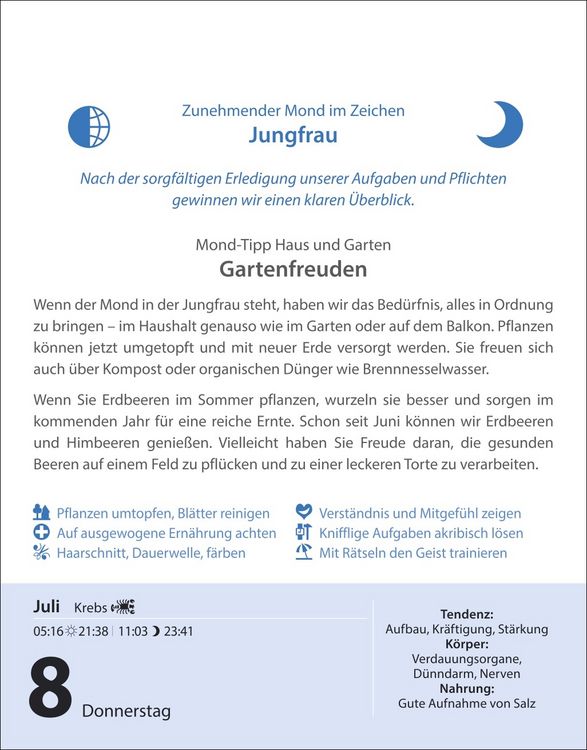 Produktbild: Leben mit dem Mond Tagesabrei&szlig;kalender 2027 - Praktische Tipps Tag f&uuml;r Tag
