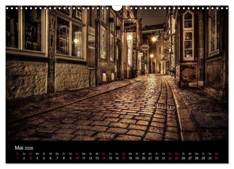 Produktbild: Bremen bei Nacht (Wandkalender 2026 DIN A3 quer), CALVENDO Monatskalender