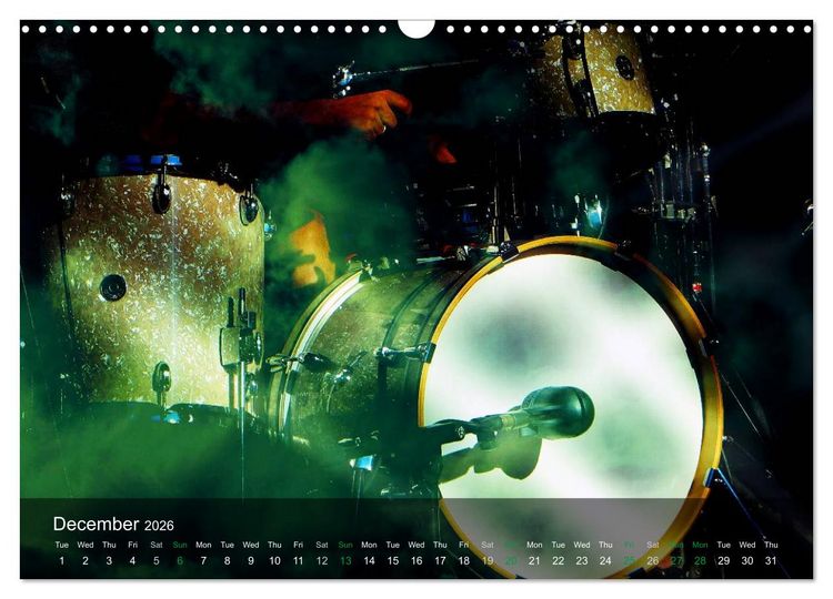 Produktbild: DRUMS ONSTAGE (Wall Calendar 2026 DIN A3 landscape), CALVENDO 12 Month Wall Calendar