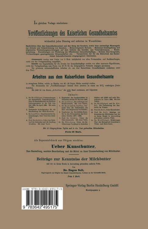 Produktbild: Das Kaiserliche Gesundheitsamt