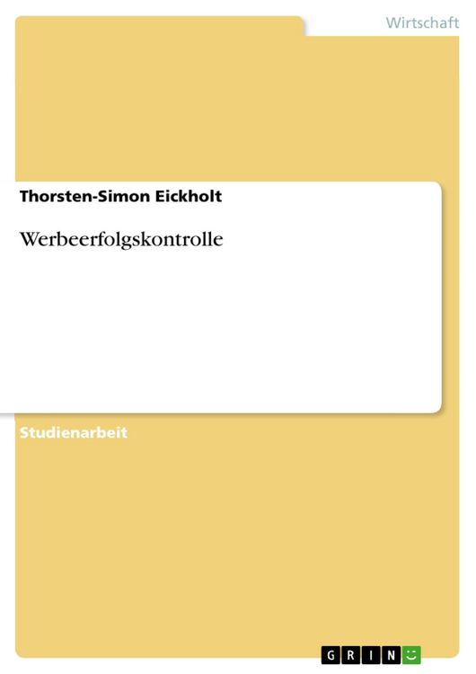 Produktbild: Werbeerfolgskontrolle