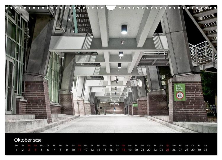 Produktbild: hamburg - night views (Wandkalender 2026 DIN A3 quer), CALVENDO Monatskalender