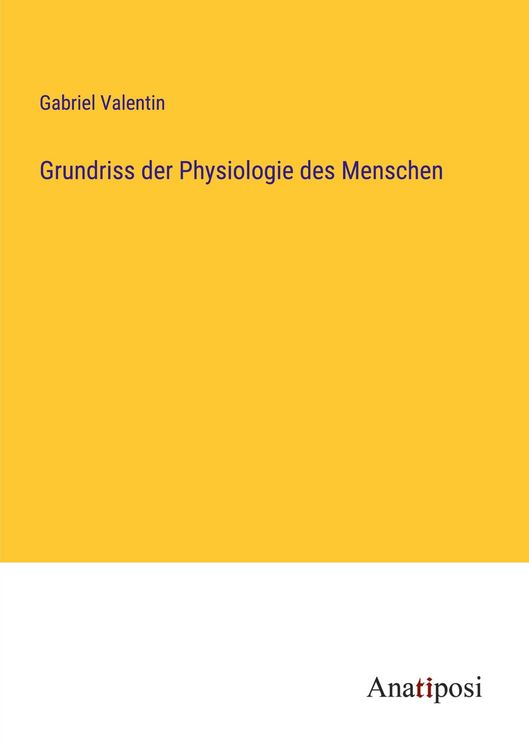 Produktbild: Grundriss der Physiologie des Menschen