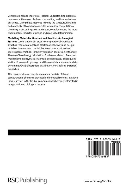Produktbild: Modelling Molecular Structure and Reactivity in Biological Systems