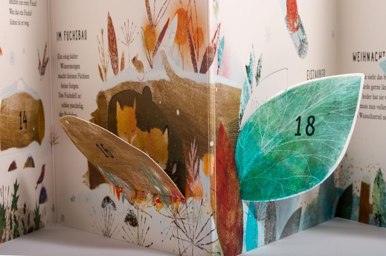 Produktbild: 24 Tage Weihnachtszauber - Mein Adventskalenderbuch mit 24 Gedichten und 24 T&uuml;rchen zum &Ouml;ffnen