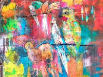 Produktbild: CALVENDO Puzzle Abstrakte V&ouml;gel | 1000 Teile Lege-Gr&ouml;&szlig;e 64x48cm Foto-Puzzle f&uuml;r gl&uuml;ckliche Stunden