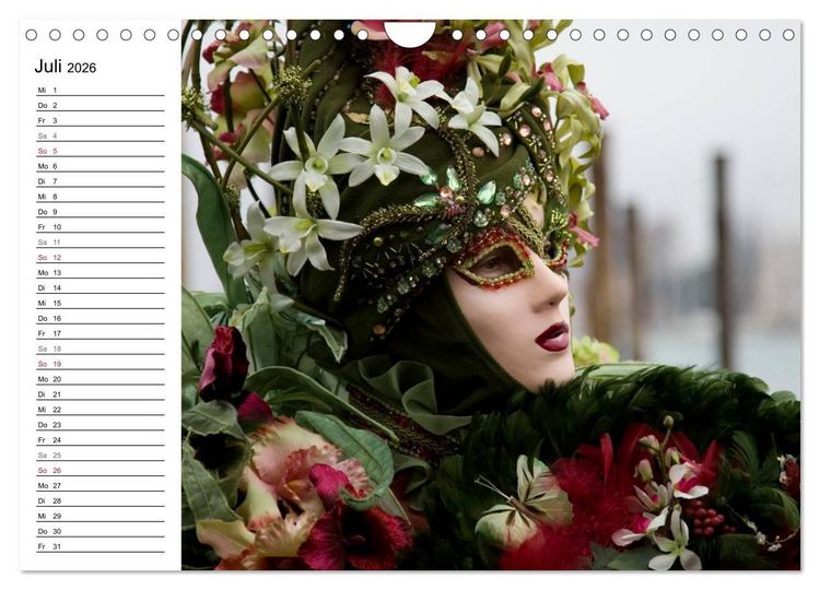 Produktbild: Carnevale di Venezia 2026 (Wandkalender 2026 DIN A4 quer), CALVENDO Monatskalender