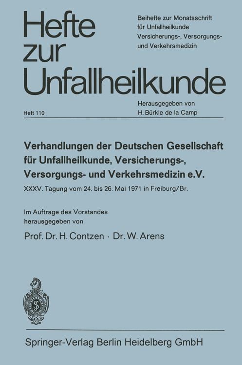 Produktbild: Verhandlungen der Deutschen Gesellschaft f&uuml;r Unfallheilkunde, Versicherungs-, Versorgungs- und Verkehrsmedizin e. V.