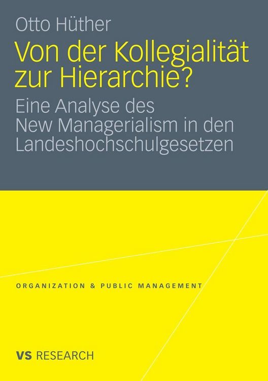 Produktbild: Von der Kollegialit&auml;t zur Hierarchie?