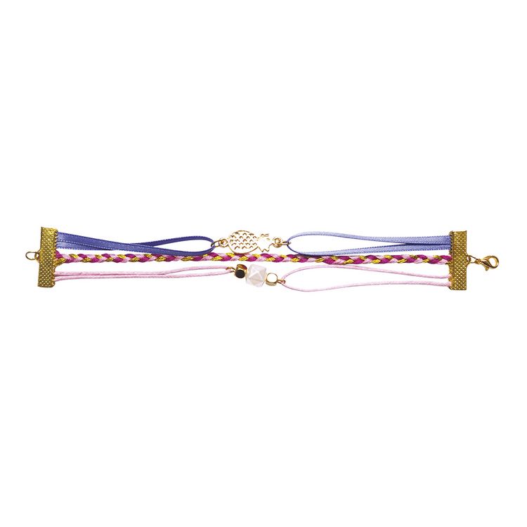 Produktbild: Bastel-Schmuckset f&uuml;r Kinder mit 2 Boh&egrave;me-Armb&auml;ndern