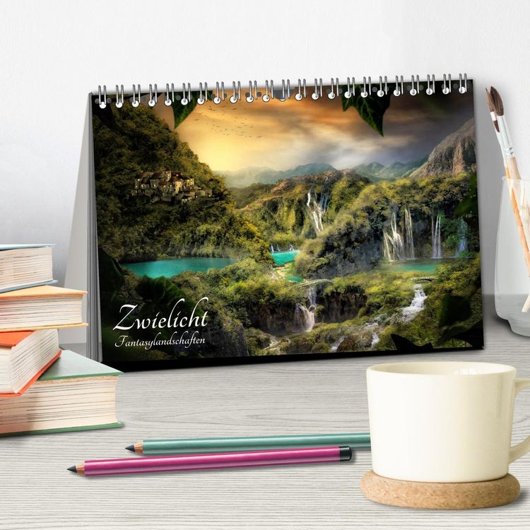 Produktbild: Zwielicht - Fantasylandschaften (Tischkalender 2026 DIN A5 quer), CALVENDO Monatskalender