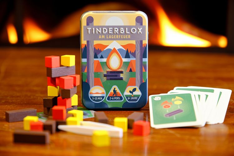Produktbild: Tinderblox &ndash; am Lagerfeuer &ndash; Geschicklichkeitsspiel (DE)