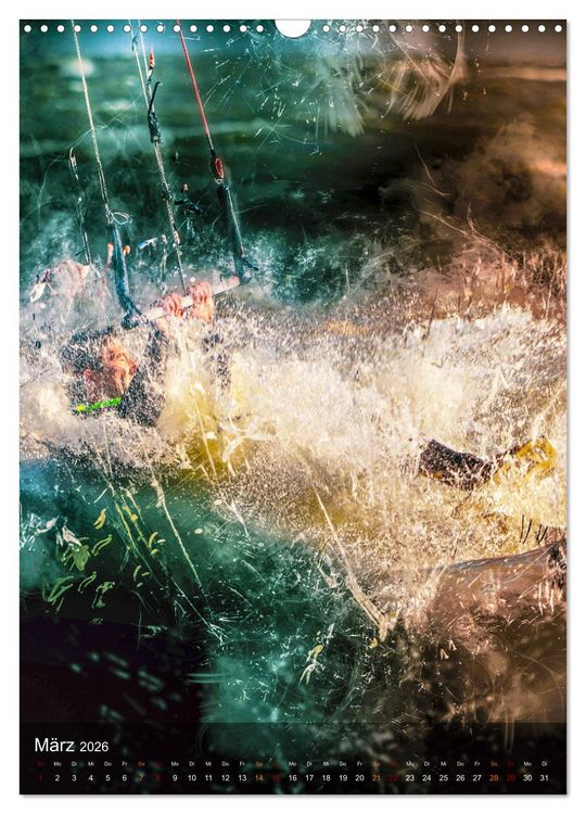 Produktbild: Kitesurfen - einfach cool (Wandkalender 2026 DIN A3 hoch), CALVENDO Monatskalender