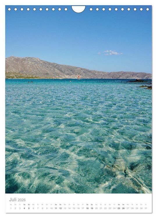 Produktbild: Kreta - Sonne, Meer und griechische Lebensart (Wandkalender 2026 DIN A4 hoch), CALVENDO Monatskalender