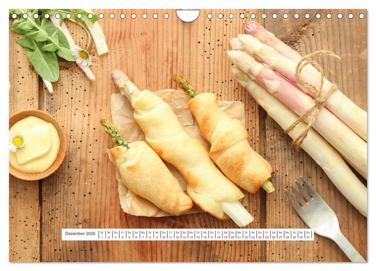Produktbild: K&ouml;stlicher Spargel (Wandkalender 2026 DIN A4 quer), CALVENDO Monatskalender