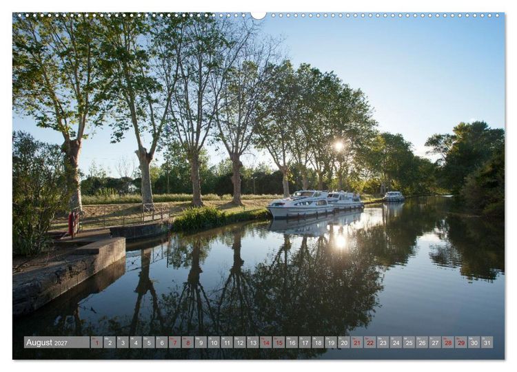 Produktbild: Hausbooturlaub Frankreich - Canal du Midi (Wandkalender 2027 DIN A2 quer), CALVENDO Monatskalender