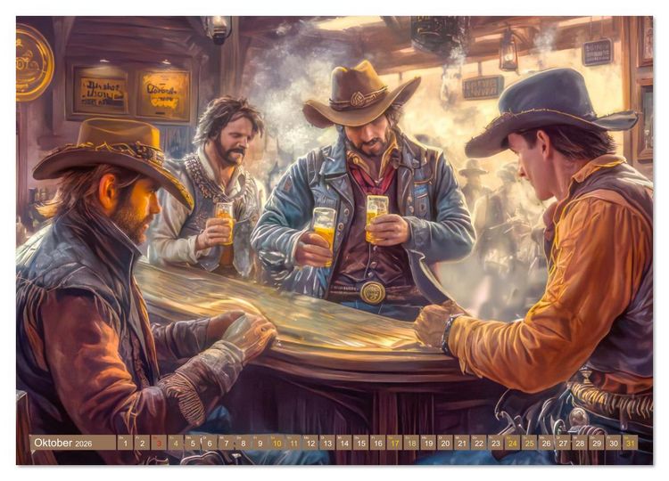 Produktbild: Wilder Westen - Cowboys in Aktion (Wandkalender 2026 DIN A2 quer), CALVENDO Monatskalender