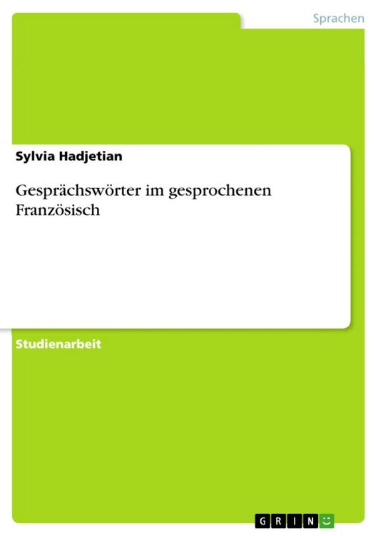 Produktbild: Gespr&auml;chsw&ouml;rter im gesprochenen Franz&ouml;sisch